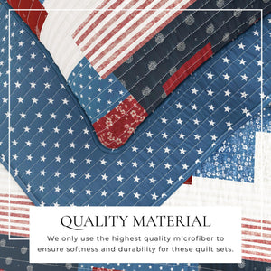 Americana Patchwork Quilt Set - Lowel Collection