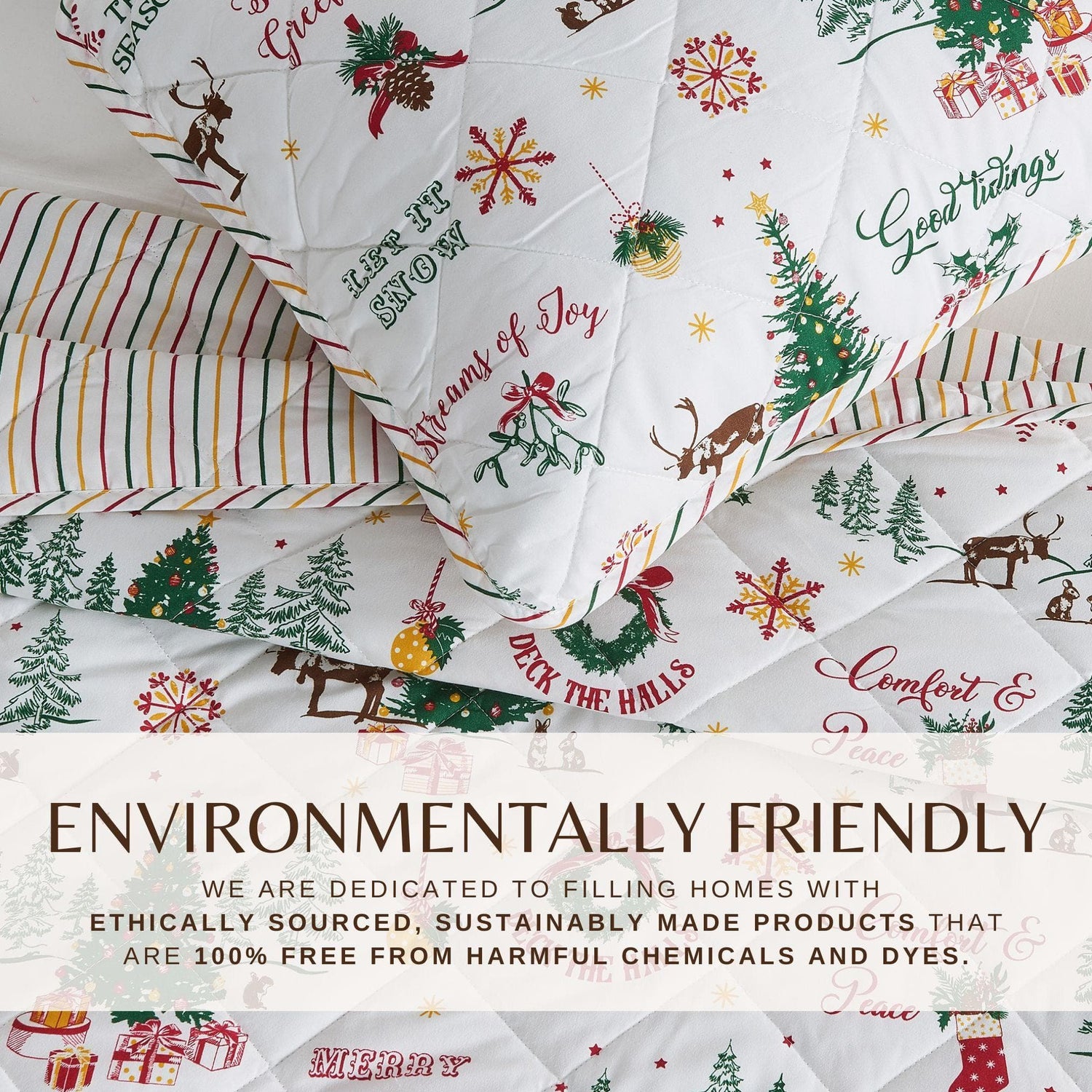 Colorful Holiday Quilt Set - Midnight Magic Collection