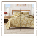 Floral Printed Cotton Quilt Set - Corin Collection