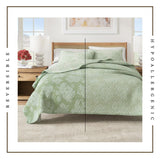 Floral Printed Cotton Quilt Set - Corin Collection