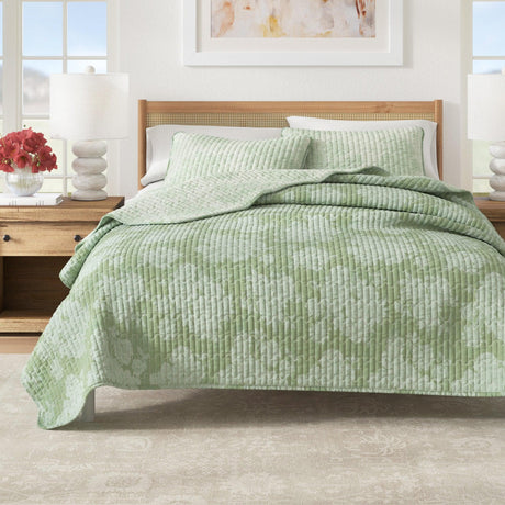 Floral Printed Cotton Quilt Set - Corin Collection