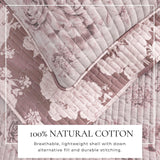 Floral Printed Cotton Quilt Set - Corin Collection