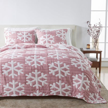 Matelassé Snowflake Quilt Set - Nino Collection
