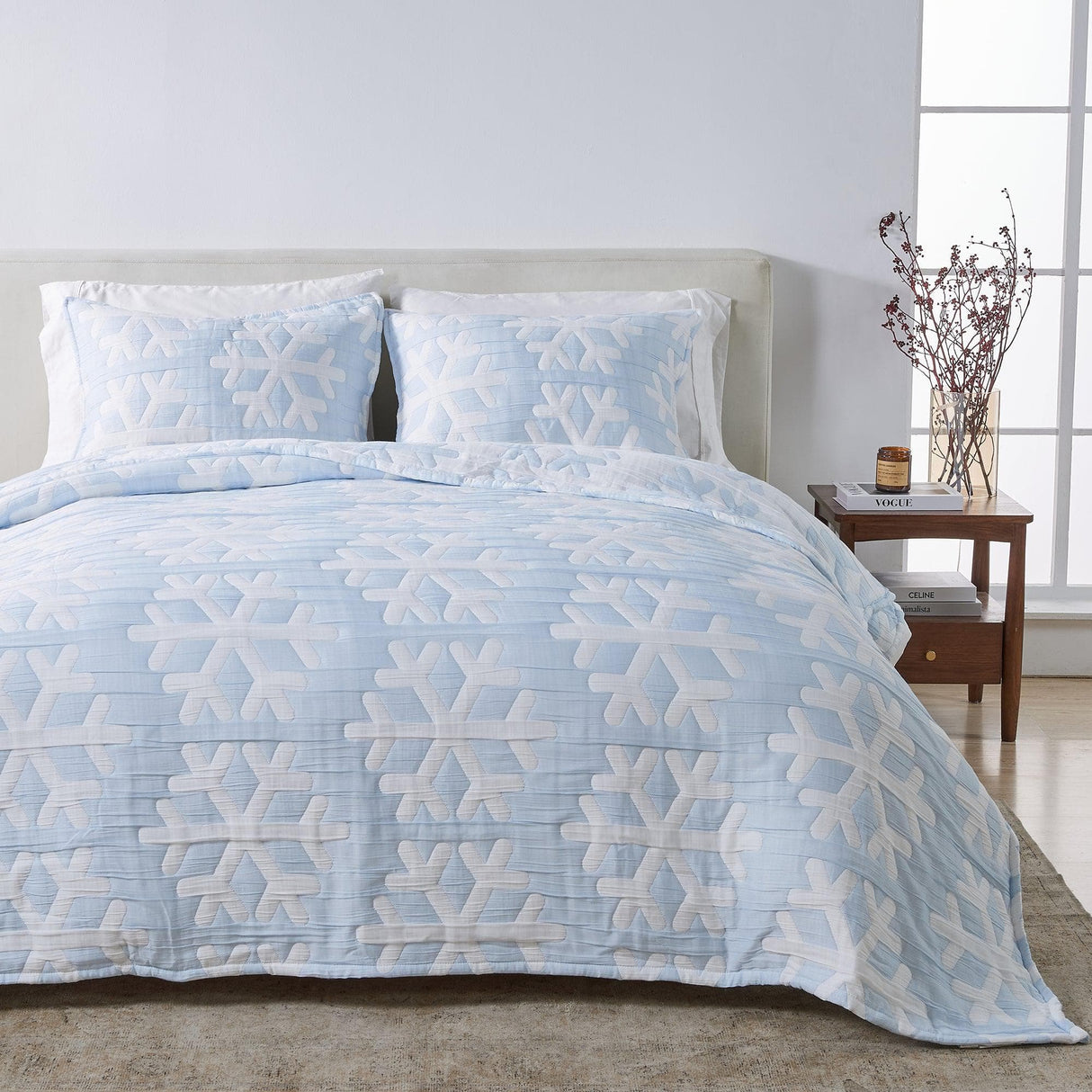 Matelassé Snowflake Quilt Set - Nino Collection