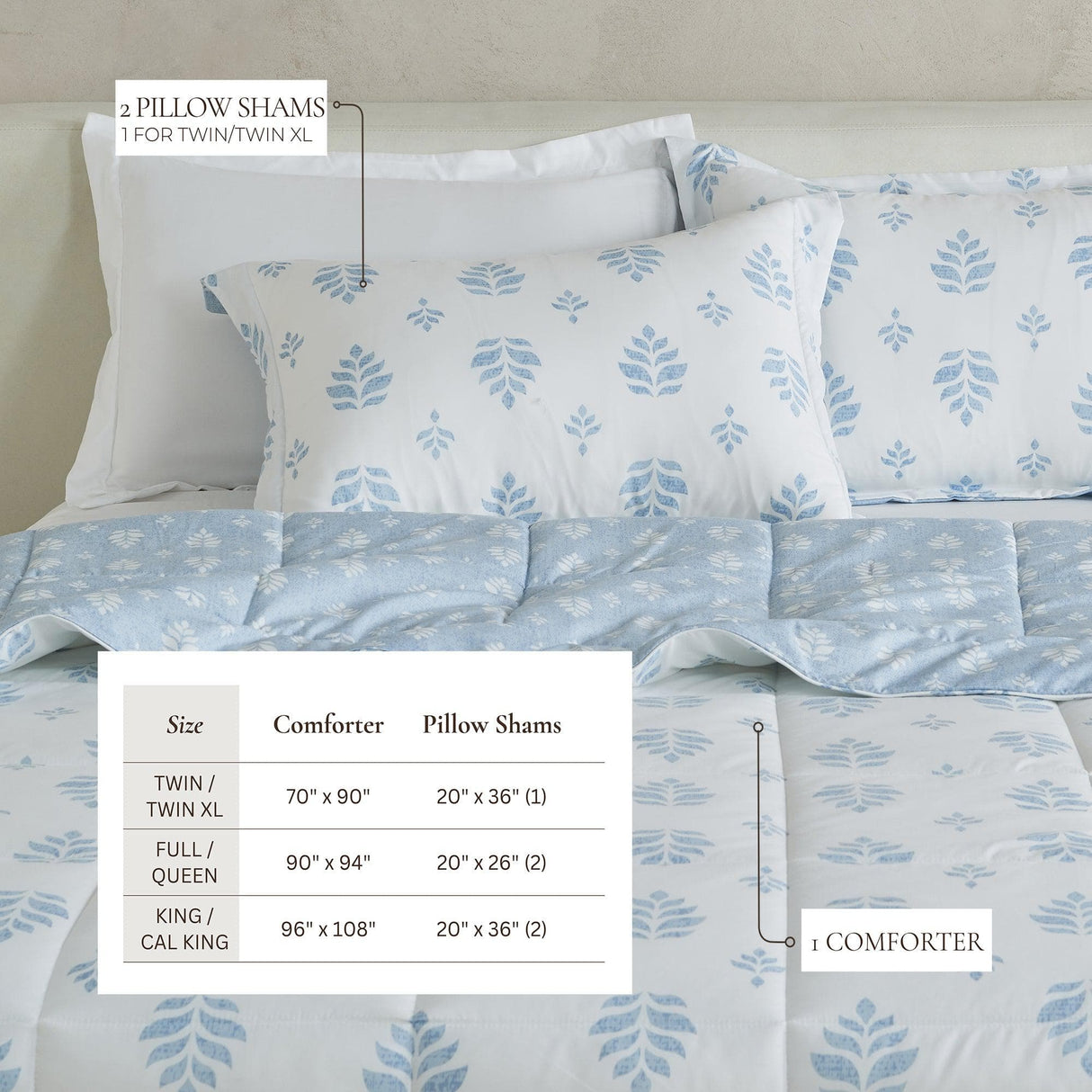 Reversible Comforter Set - Odette Collection