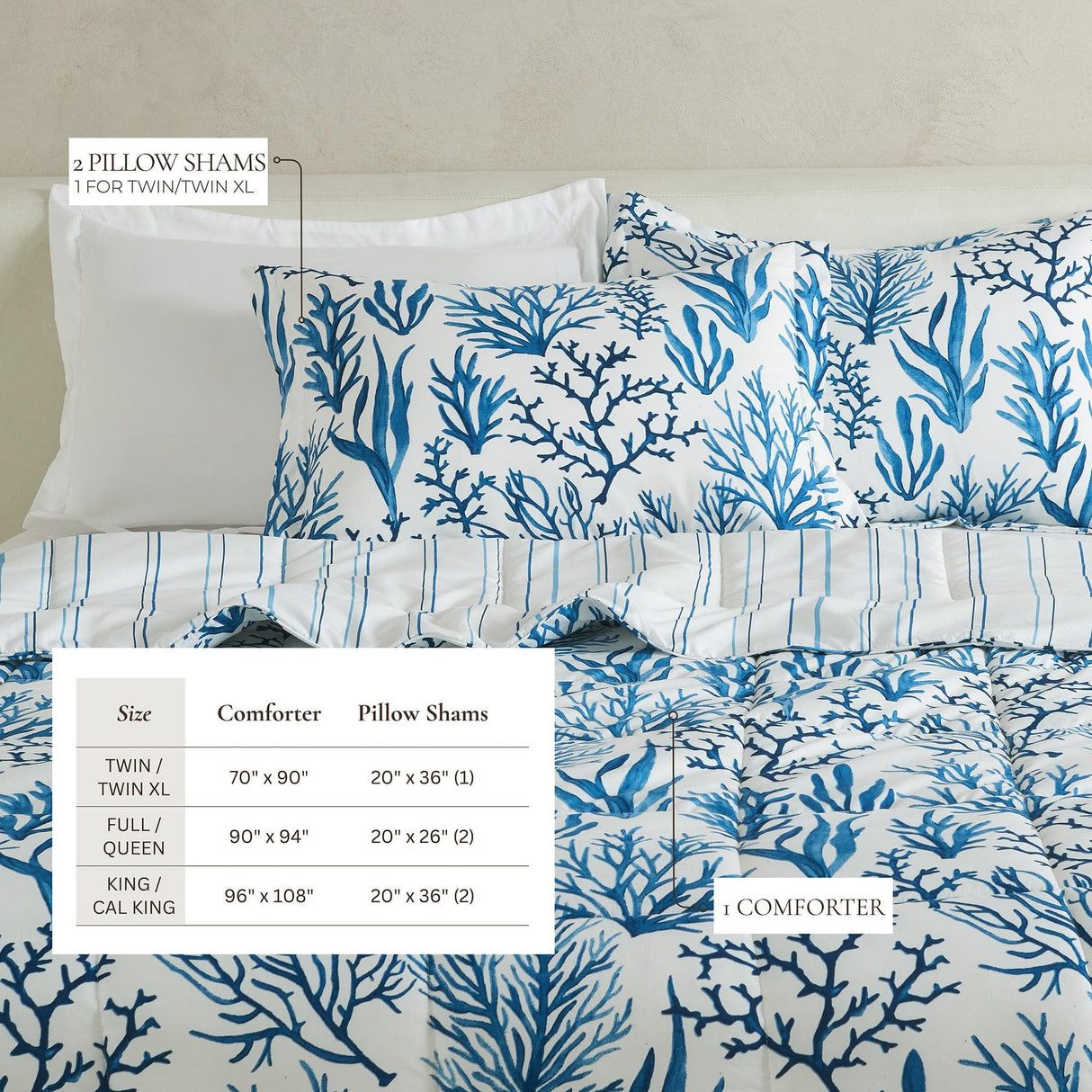 Reversible Comforter Set - Odette Collection