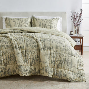 Reversible Christmas Comforter and Sham Set - Holiday Lodge Odette Collection