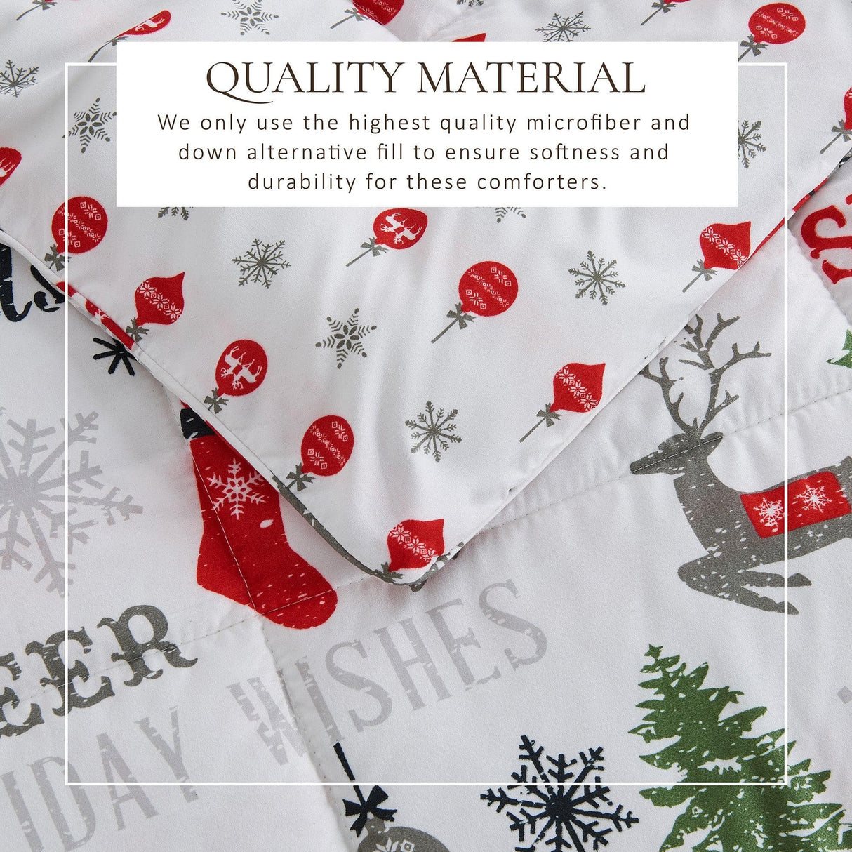 Reversible Christmas Comforter and Sham Set - Holiday Lodge Odette Collection