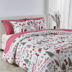 Reversible Christmas Comforter and Sham Set - Holiday Lodge Odette Collection