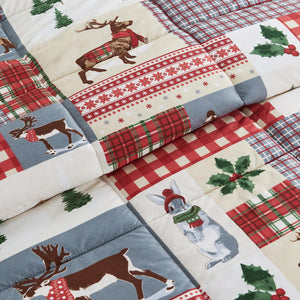 Reversible Christmas Comforter and Sham Set - Holiday Lodge Odette Collection