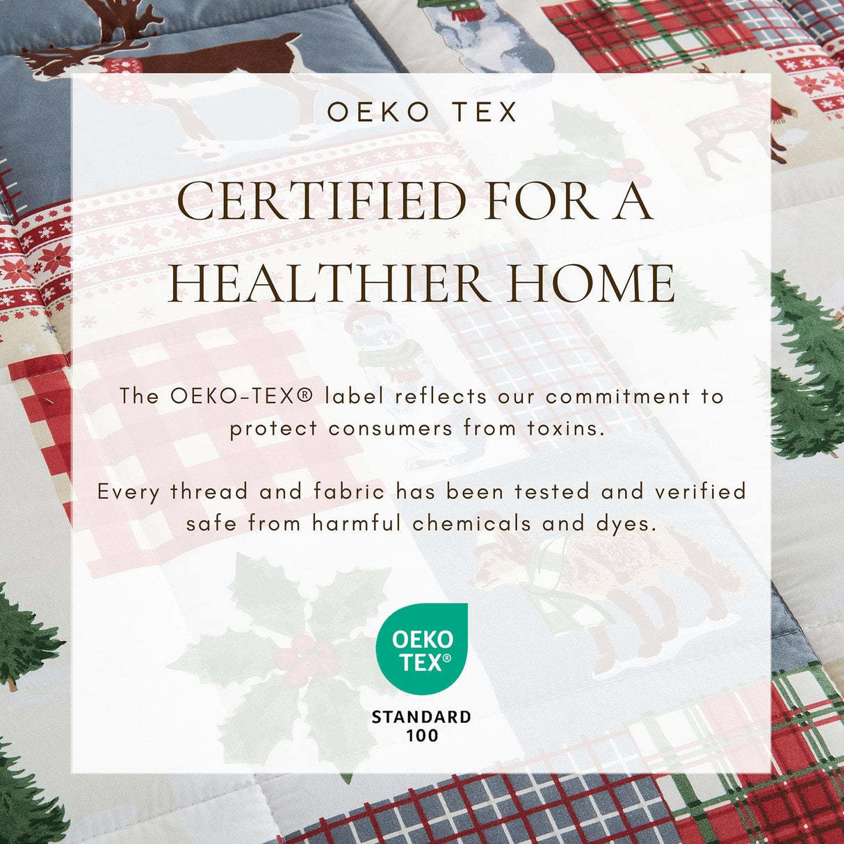 Reversible Christmas Comforter and Sham Set - Holiday Lodge Odette Collection