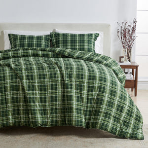 Reversible Christmas Comforter and Sham Set - Holiday Lodge Odette Collection