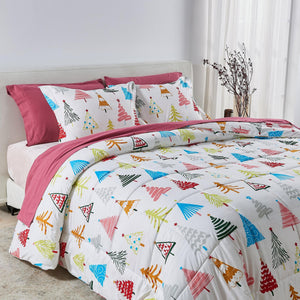 Reversible Christmas Comforter and Sham Set - Holiday Lodge Odette Collection