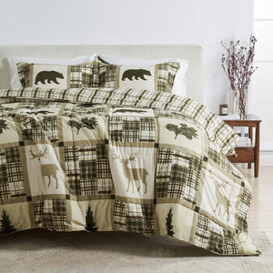 Reversible Christmas Comforter and Sham Set - Holiday Lodge Odette Collection
