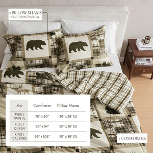 Reversible Christmas Comforter and Sham Set - Holiday Lodge Odette Collection