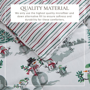 Reversible Christmas Comforter and Sham Set - Holiday Lodge Odette Collection