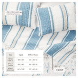 Stripe & Ocean Story Coastal Quilt Set - New Castle Collection