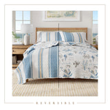 Stripe & Ocean Story Coastal Quilt Set - New Castle Collection