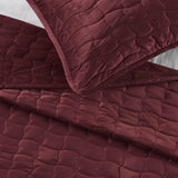 Velvet Box-Stitched Quilt Set - Vivica Collection