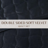 Velvet Box-Stitched Quilt Set - Vivica Collection