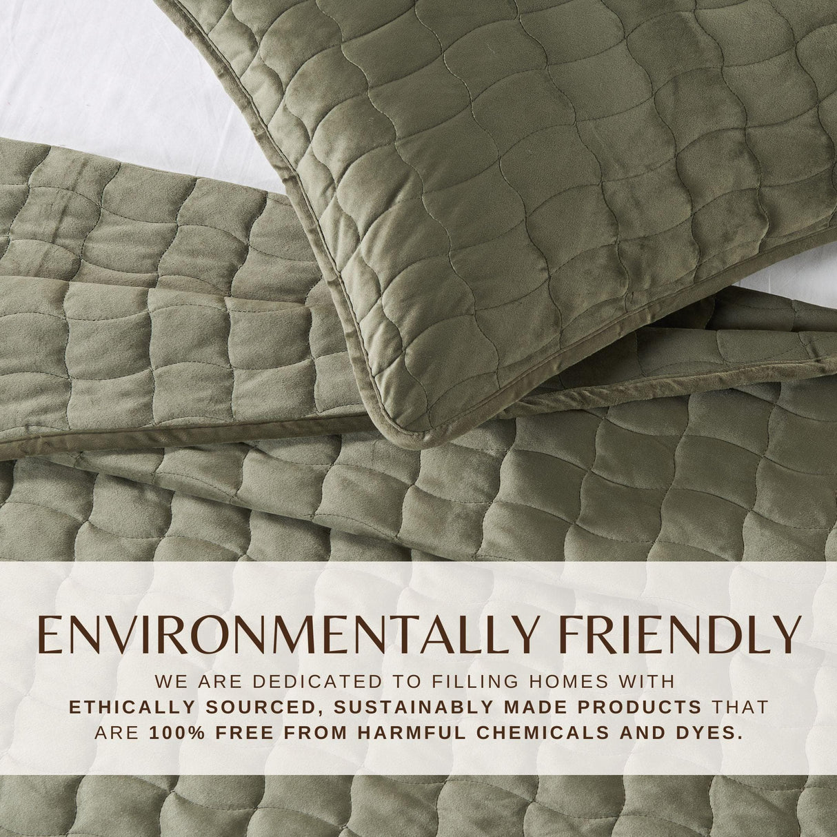 Velvet Box-Stitched Quilt Set - Vivica Collection