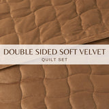 Velvet Box-Stitched Quilt Set - Vivica Collection