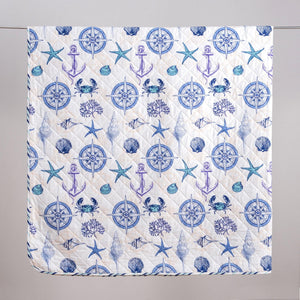 Nautical Anchor Quilt Set - Azure Collection