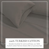 4-Piece Cotton Solid Flannel Sheet - Nordic Collection