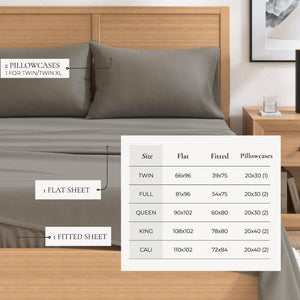 4-Piece Cotton Solid Flannel Sheet - Nordic Collection