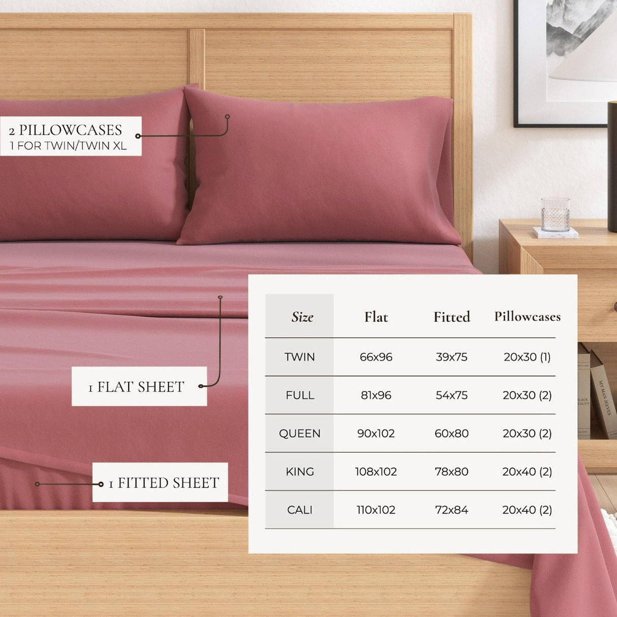 4-Piece Cotton Solid Flannel Sheet - Nordic Collection