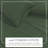4-Piece Cotton Solid Flannel Sheet - Nordic Collection