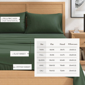 4-Piece Cotton Solid Flannel Sheet - Nordic Collection
