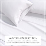 4-Piece Cotton Solid Flannel Sheet - Nordic Collection