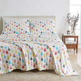 4-Piece Printed Plush Sheet - Velvet Luxe Collection