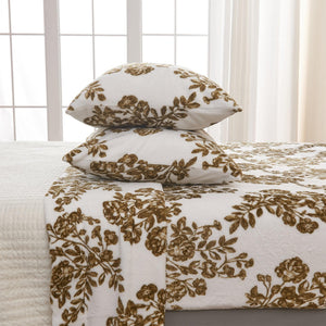 4-Piece Printed Plush Sheet Set - Velvet Luxe Lattice Collection