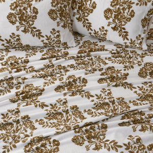 4-Piece Printed Plush Sheet Set - Velvet Luxe Lattice Collection