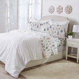 4-Piece Printed Plush Sheet - Velvet Luxe Collection