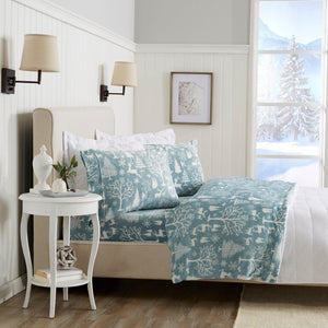 4-Piece Printed Plush Sheet - Velvet Luxe Collection