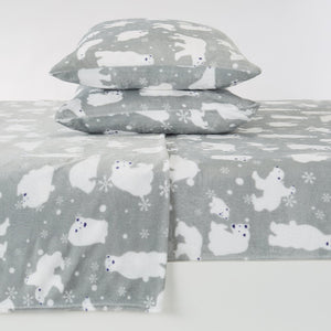 4-Piece Printed Plush Sheet - Velvet Luxe Collection