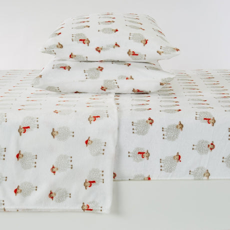 4-Piece Printed Plush Sheet - Velvet Luxe Collection