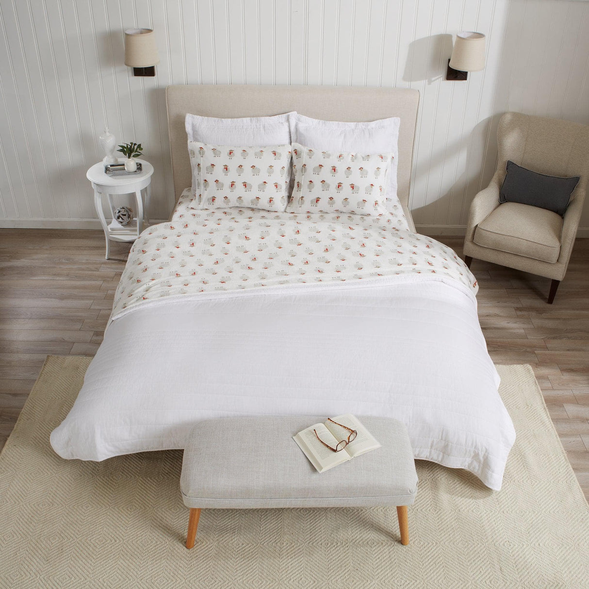 4-Piece Printed Plush Sheet - Velvet Luxe Collection