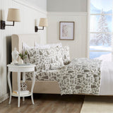 4-Piece Printed Plush Sheet - Velvet Luxe Collection