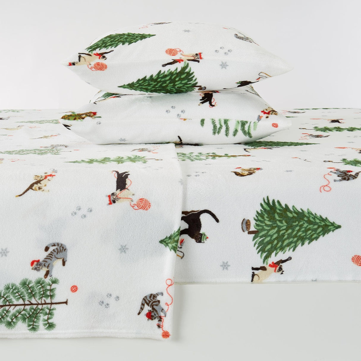 4-Piece Printed Plush Sheet - Velvet Luxe Collection