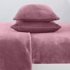 4-Piece Solid Plush Sheet Set - Velvet Luxe Collection