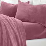 4-Piece Solid Plush Sheet - Velvet Luxe Collection