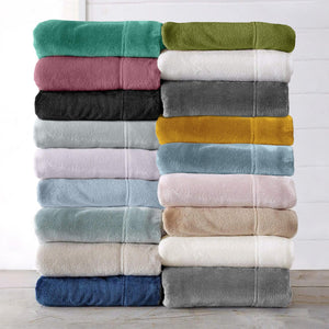 4-Piece Solid Plush Sheet Set - Velvet Luxe Collection