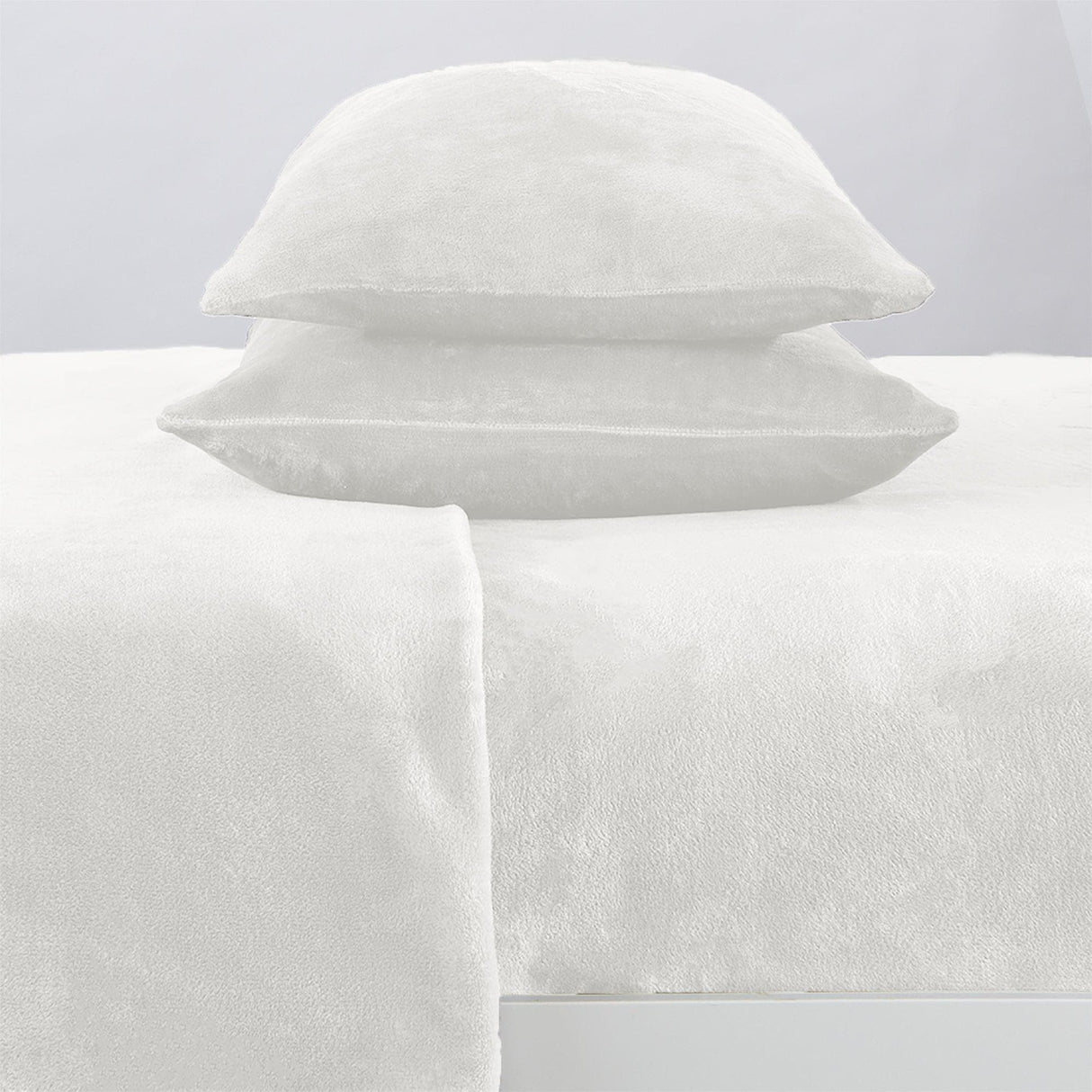 4-Piece Solid Plush Sheet - Velvet Luxe Collection