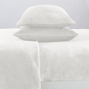 4-Piece Solid Plush Sheet Set - Velvet Luxe Collection