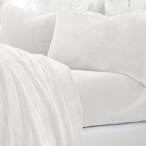 4-Piece Solid Plush Sheet Set - Velvet Luxe Collection