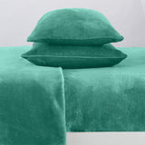 4-Piece Solid Plush Sheet - Velvet Luxe Collection
